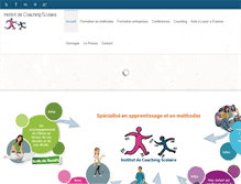 Tablet Screenshot of institut-coaching-scolaire.be